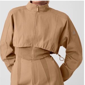 Alo Yoga On Point Moto Jacket NWT in Toasted Almond